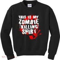 This Is My Zombie Killing Shirt Kids Sweatshirt thumb 0