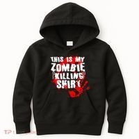This Is My Zombie Killing Shirt Kids Hoodie thumb 0