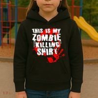 This Is My Zombie Killing Shirt Kids Hoodie thumb 3