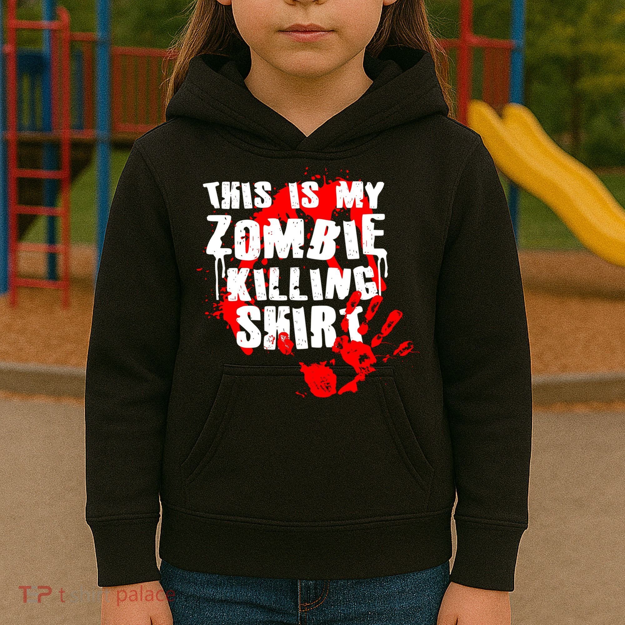 This Is My Zombie Killing Shirt Kids Hoodie