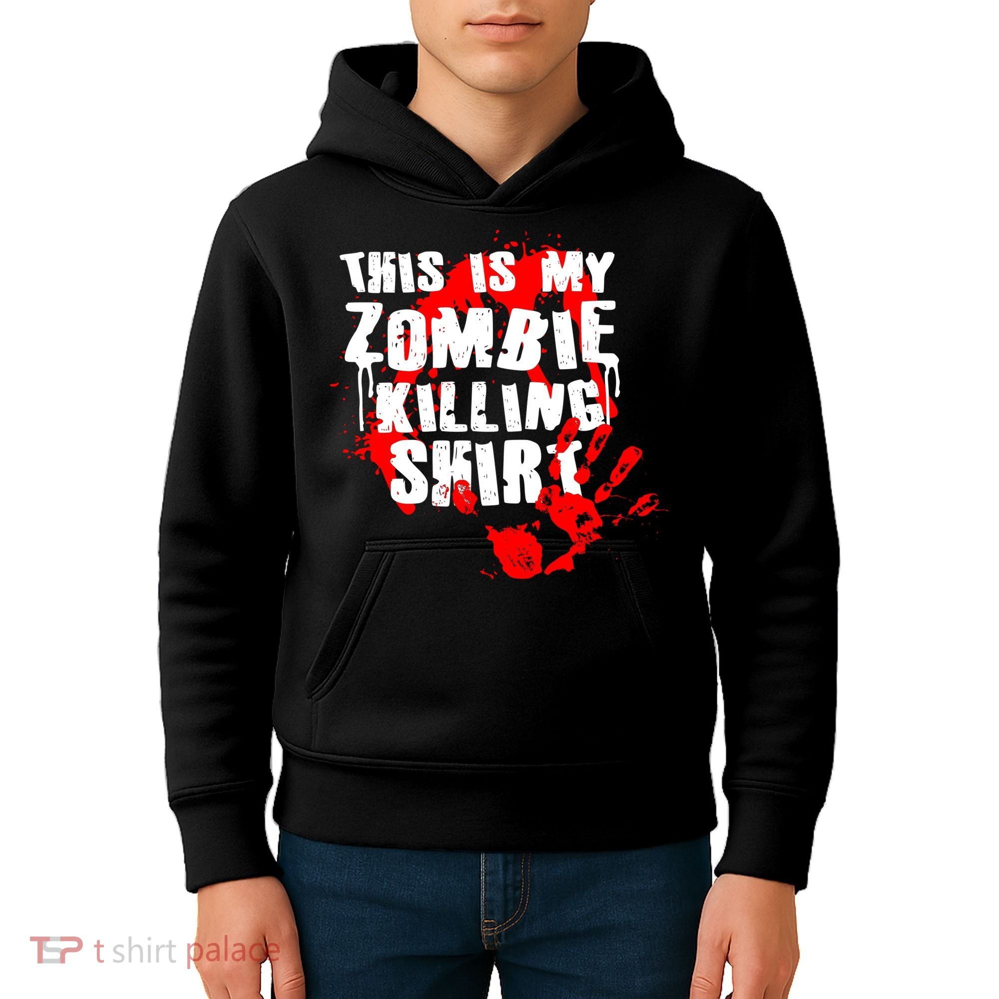 This Is My Zombie Killing Shirt Kids Hoodie