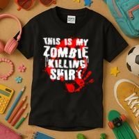 This Is My Zombie Killing Shirt Kids T-Shirt thumb 3