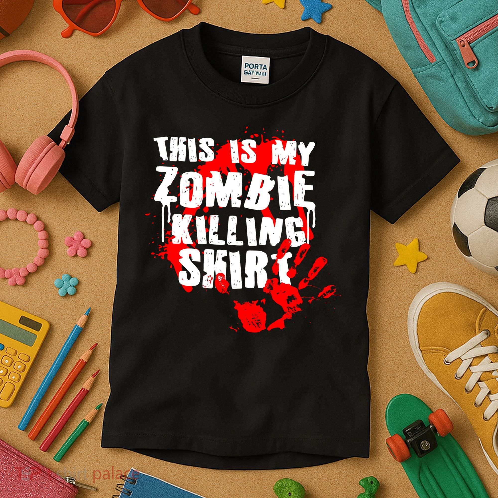 This Is My Zombie Killing Shirt Kids T-Shirt