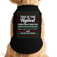 This Is The Ugliest Christmas Sweater Trump Doggie Tank thumb 0
