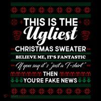 This Is The Ugliest Christmas Sweater Trump Long Sleeve Shirt thumb 2