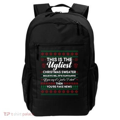 This Is The Ugliest Christmas Sweater Trump Backpack