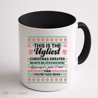 This Is The Ugliest Christmas Sweater Trump Coffee Mug thumb 1