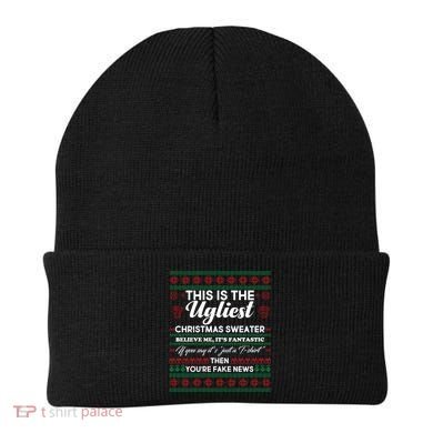 This Is The Ugliest Christmas Sweater Trump Beanie