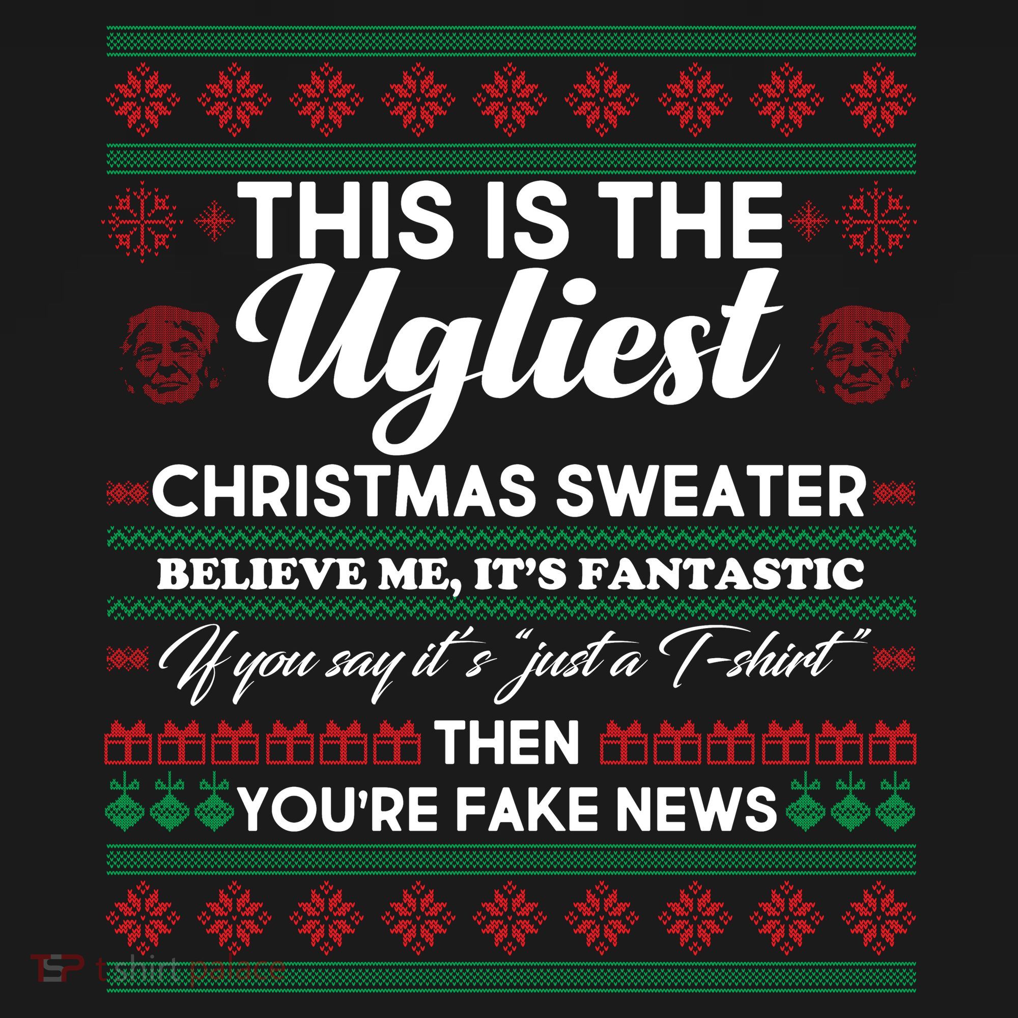 This Is The Ugliest Christmas Sweater Trump Pajama Set
