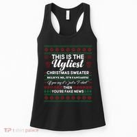 This Is The Ugliest Christmas Sweater Trump Women's Tank Top thumb 0
