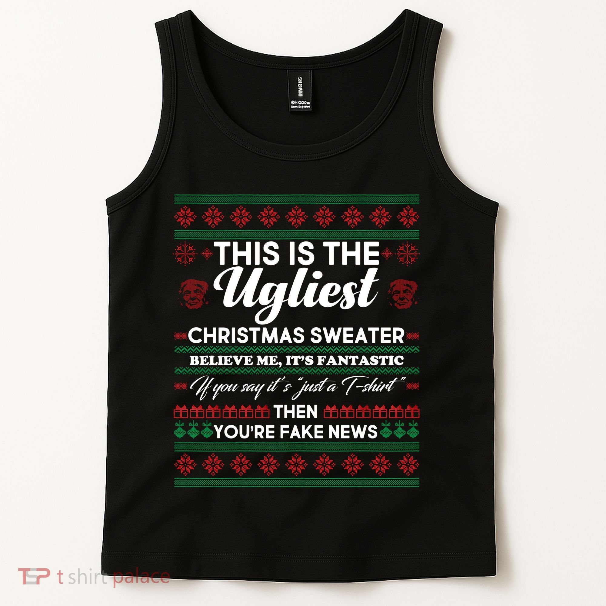 This Is The Ugliest Christmas Sweater Trump Tank Top