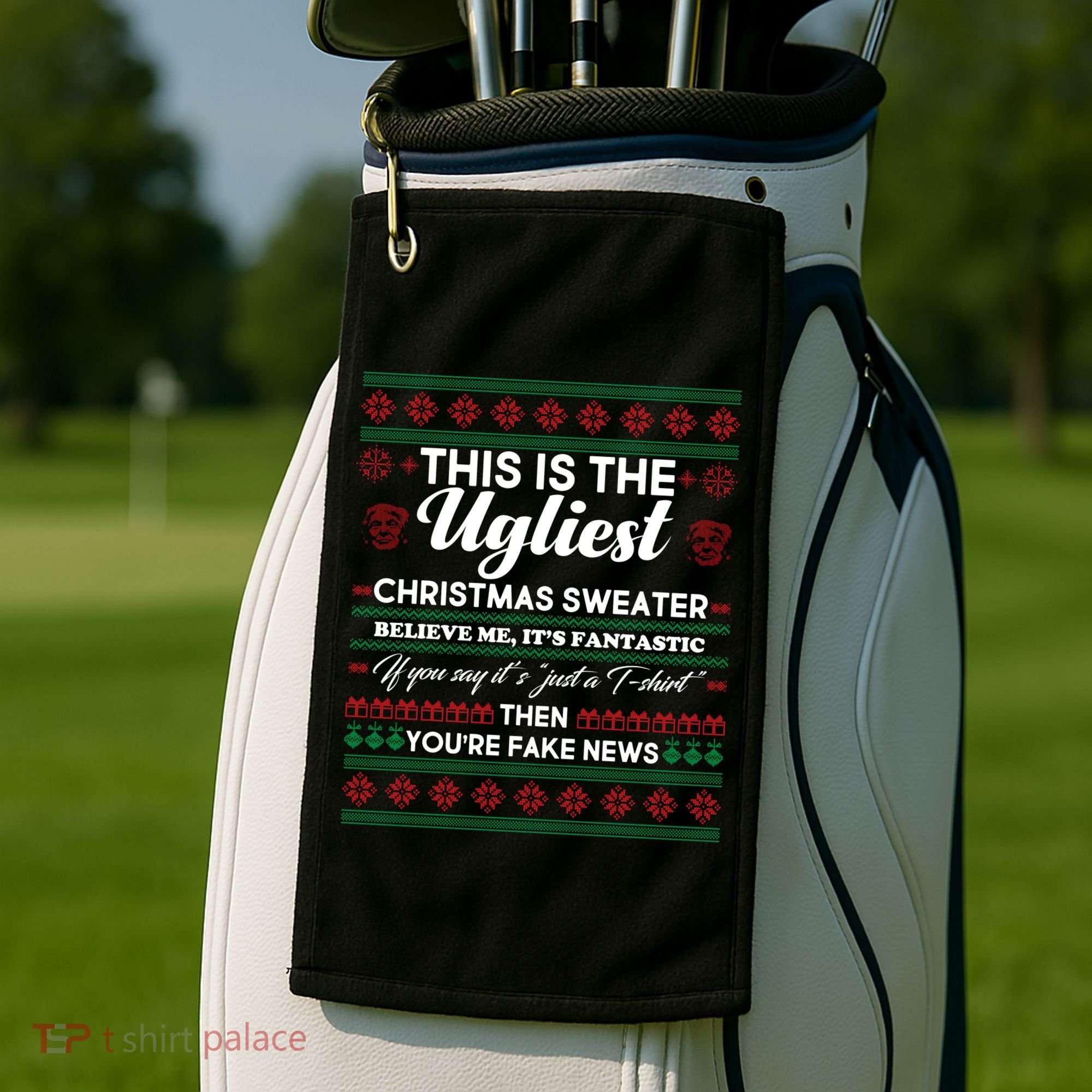 This Is The Ugliest Christmas Sweater Trump Golf Towel