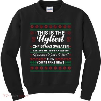 This Is The Ugliest Christmas Sweater Trump Kids Sweatshirt
