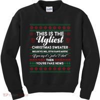 This Is The Ugliest Christmas Sweater Trump Kids Sweatshirt thumb 0