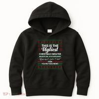 This Is The Ugliest Christmas Sweater Trump Kids Hoodie thumb 0