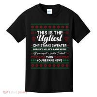 This Is The Ugliest Christmas Sweater Trump Kids T-Shirt thumb 0