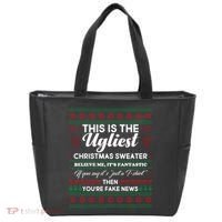 This Is The Ugliest Christmas Sweater Trump Tote Bag thumb 0