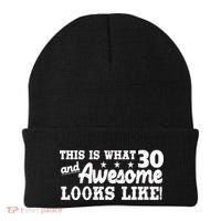 This Is What 30 And Awesome Looks Like 30th Birthday Beanie thumb 0