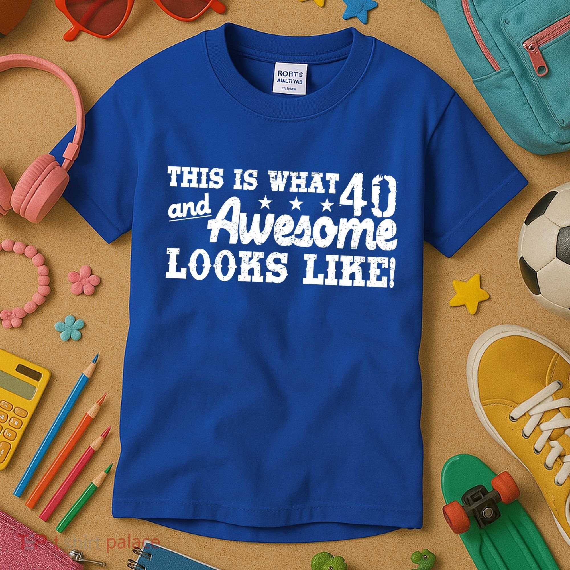 This Is What 40 And Awesome Looks Like Kids T-Shirt