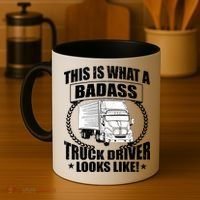 This Is What A Badass Truck Driver Looks Coffee Mug thumb 4