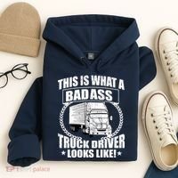 This Is What A Badass Truck Driver Looks Hoodie thumb 4