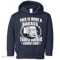 This Is What A Badass Truck Driver Looks Toddler Hoodie thumb 0