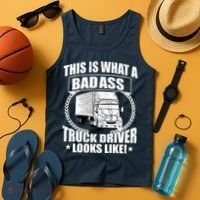 This Is What A Badass Truck Driver Looks Tank Top thumb 4
