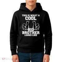 This Is What A Cool Big Bro Looks Like Kids Hoodie thumb 4