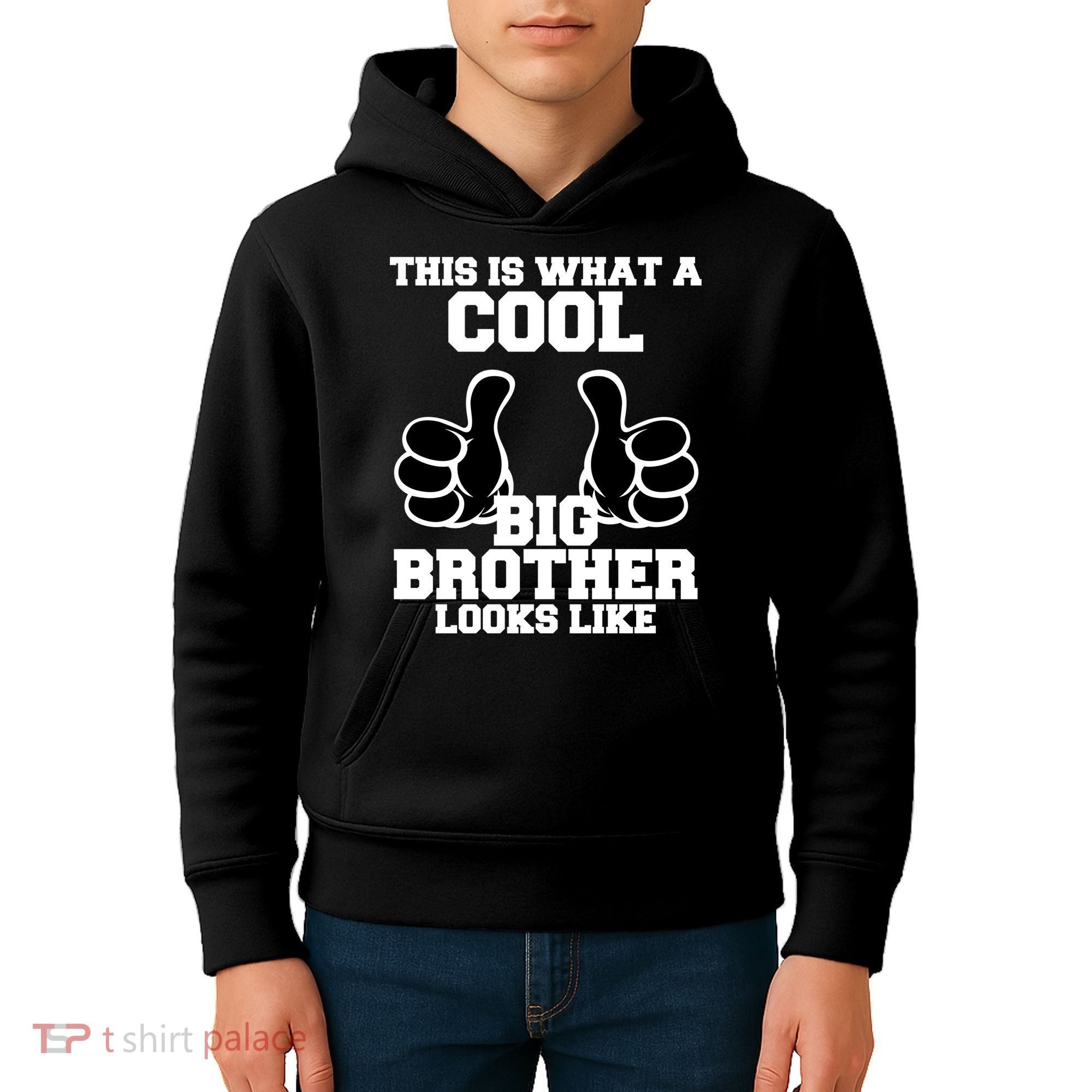 This Is What A Cool Big Bro Looks Like Kids Hoodie