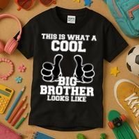 This Is What A Cool Big Bro Looks Like Kids T-Shirt thumb 3
