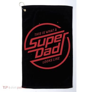 This Is What A Super Dad Looks Like Funny Golf Towel