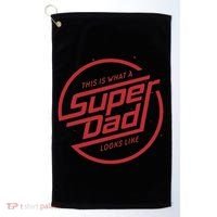 This Is What A Super Dad Looks Like Funny Golf Towel thumb 0