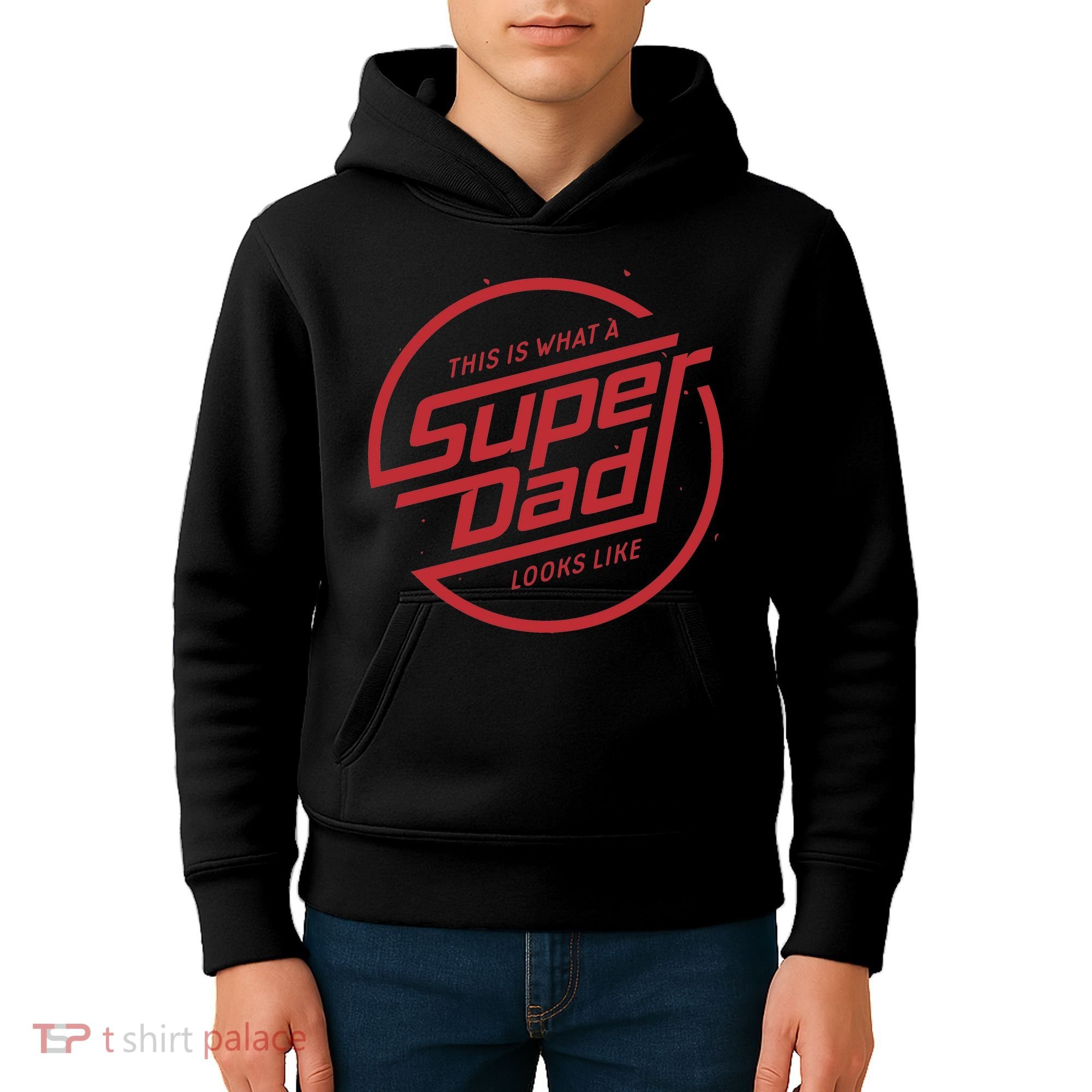 This Is What A Super Dad Looks Like Funny Kids Hoodie