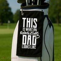 This Is What An Amazing Dad Looks like Golf Towel thumb 2