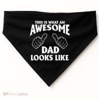 This is What an Awesome Dad Looks Like USA-Made Doggie Bandana thumb 0