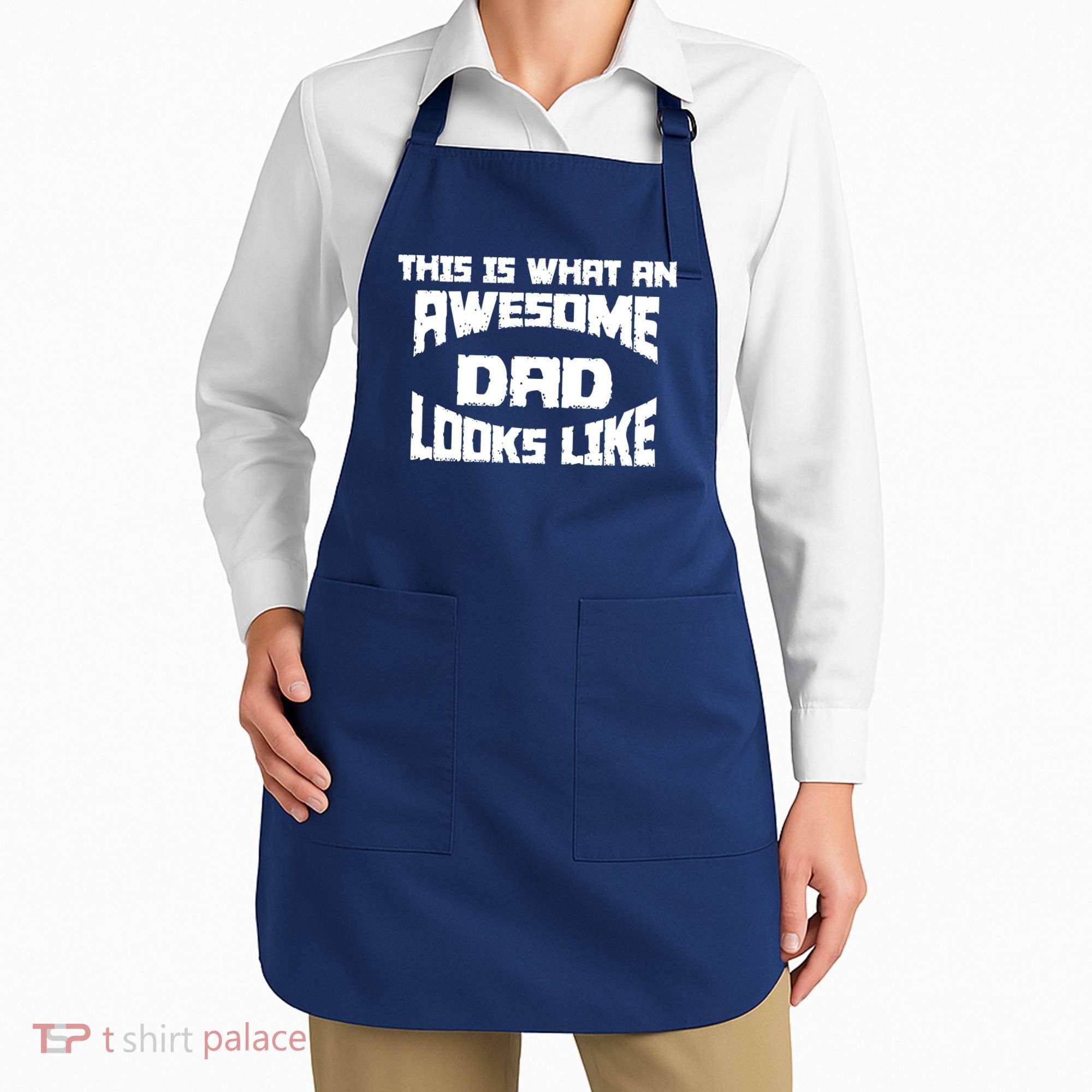 This Is What An Awesome Dad Looks Like Retro Apron