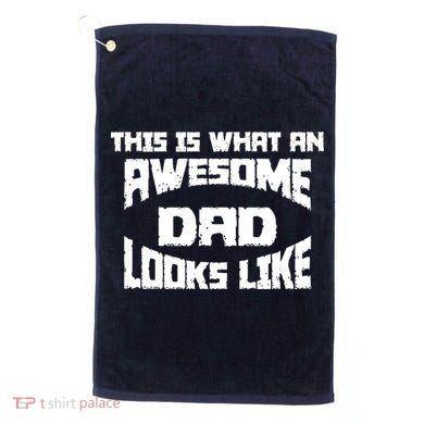 This Is What An Awesome Dad Looks Like Retro Golf Towel