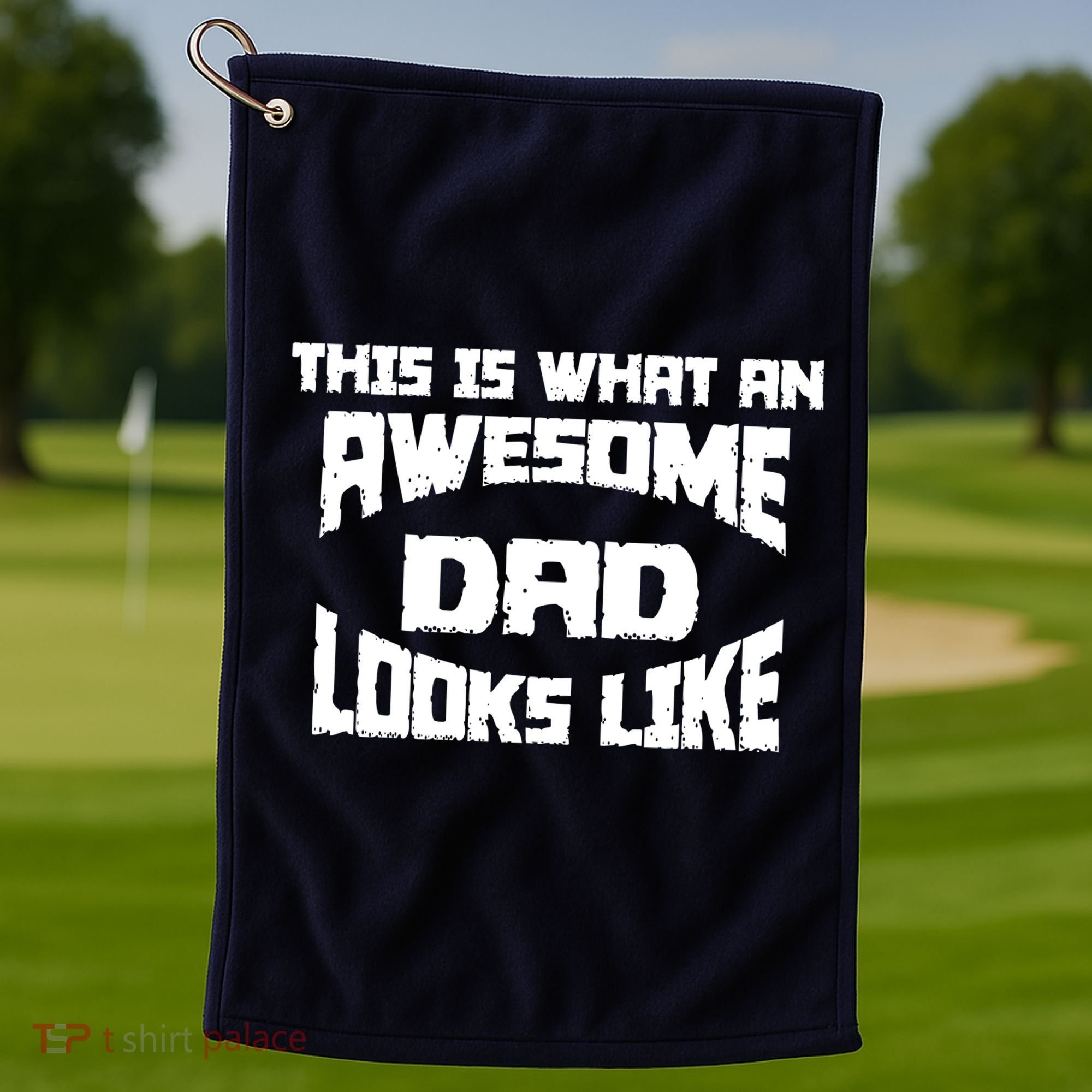This Is What An Awesome Dad Looks Like Retro Golf Towel