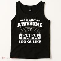 This Is What An Awesome Papa Looks Like Tank Top thumb 2