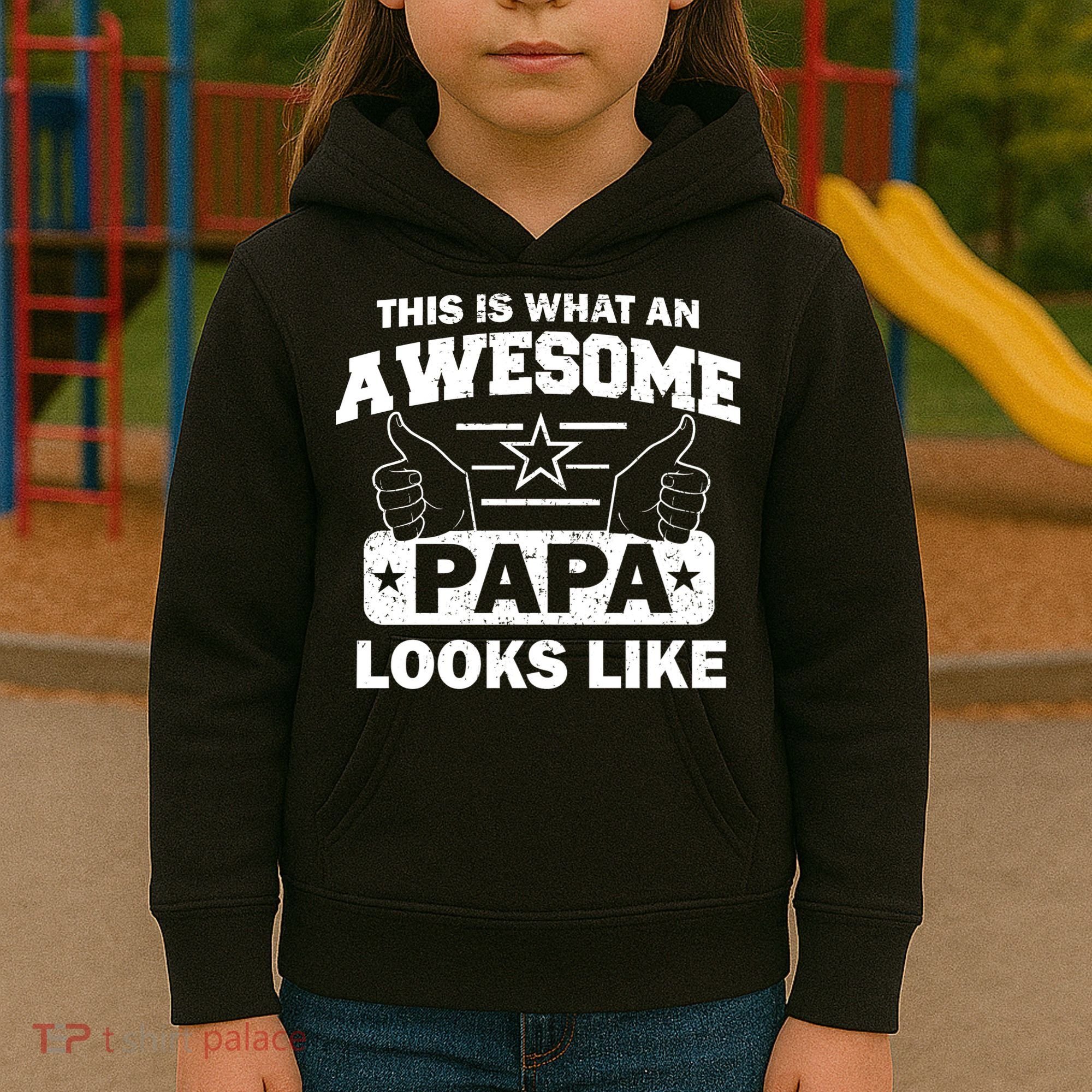 This Is What An Awesome Papa Looks Like Kids Hoodie