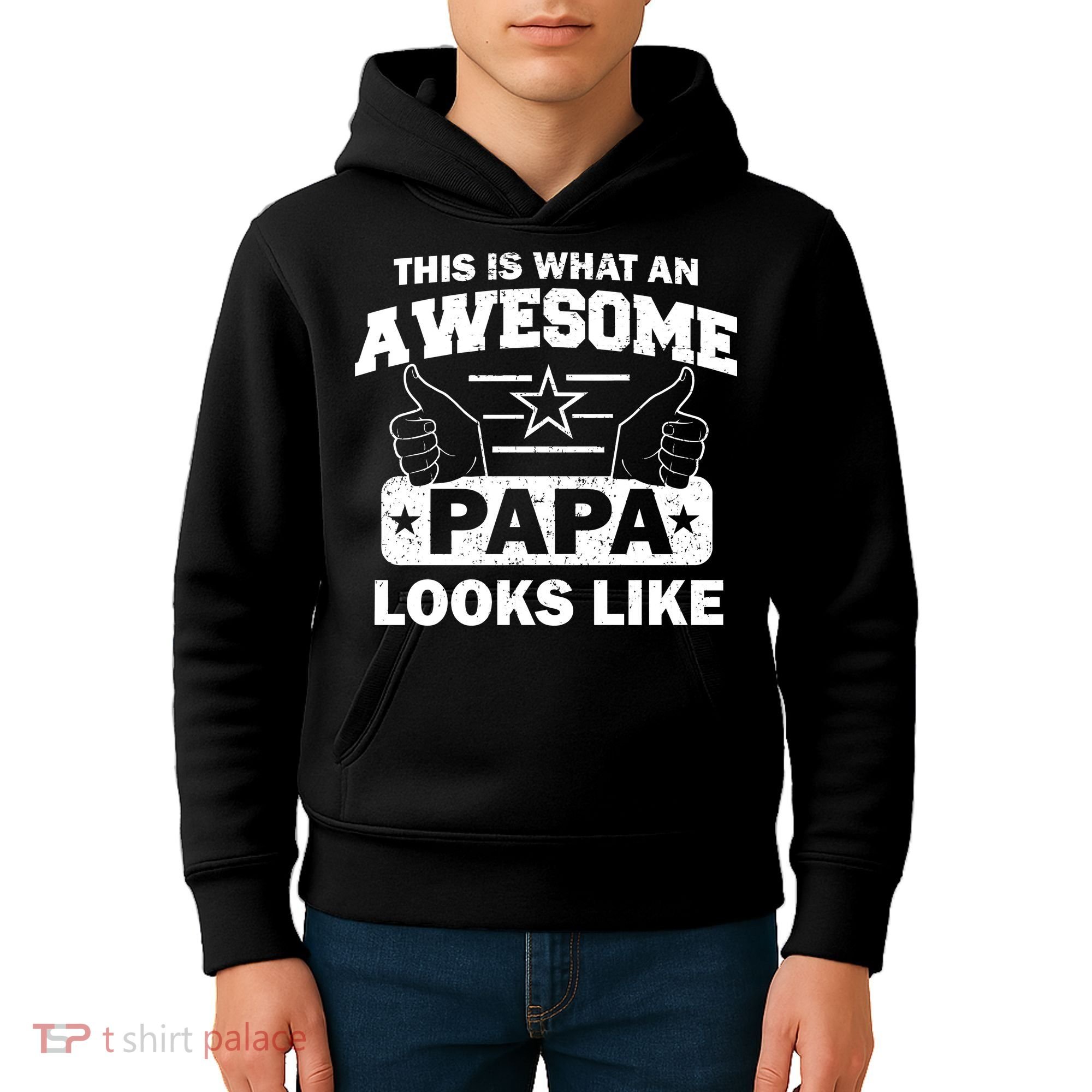 This Is What An Awesome Papa Looks Like Kids Hoodie
