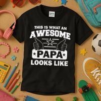 This Is What An Awesome Papa Looks Like Kids T-Shirt thumb 3