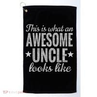 This Is What An Awesome Uncle Looks Like Golf Towel thumb 0