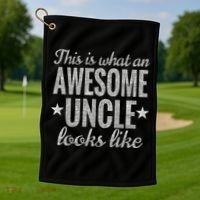 This Is What An Awesome Uncle Looks Like Golf Towel thumb 1