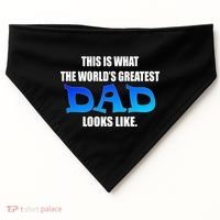 This Is What The World's Greatest Dad Looks Like USA-Made Doggie Bandana thumb 0