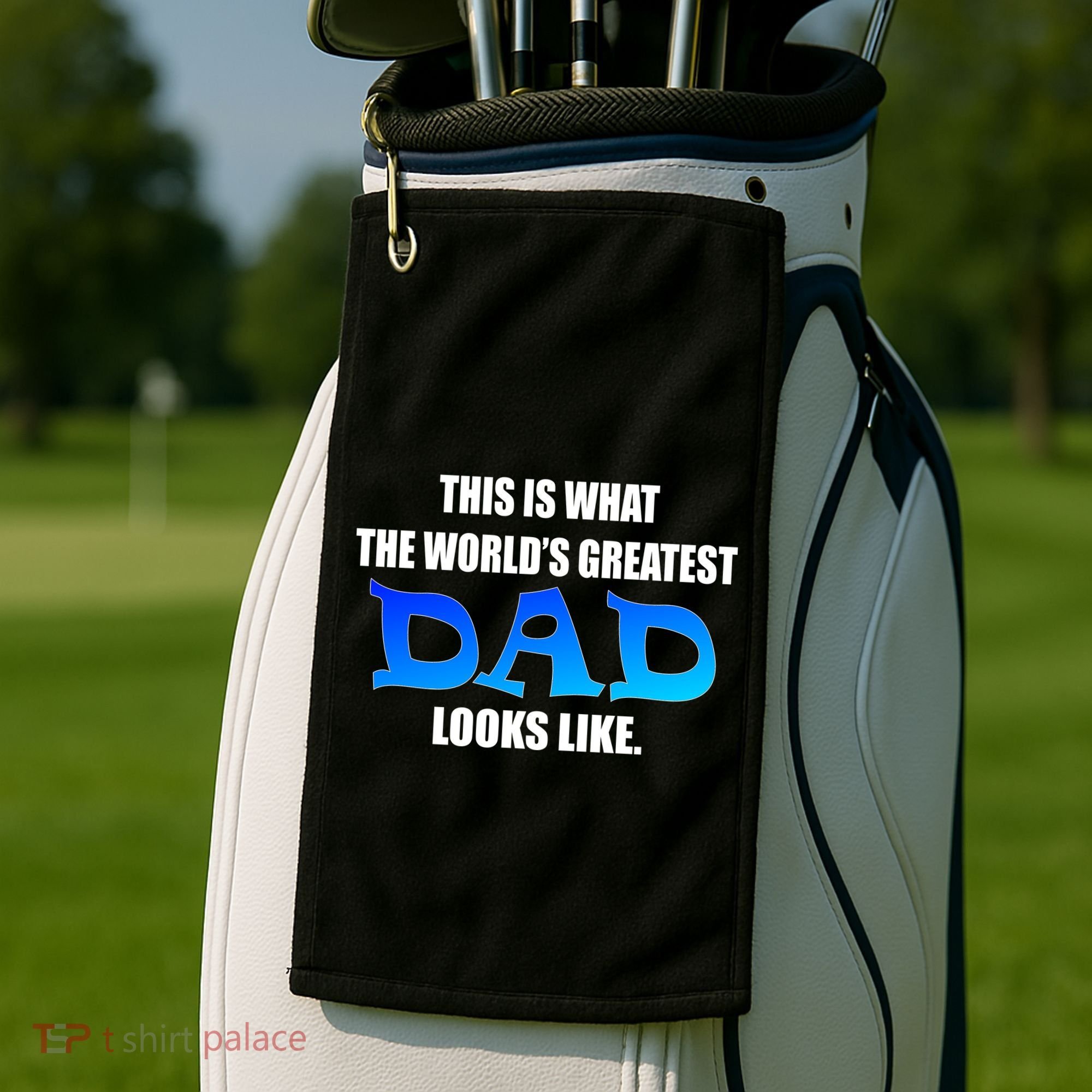 This Is What The World's Greatest Dad Looks Like Golf Towel