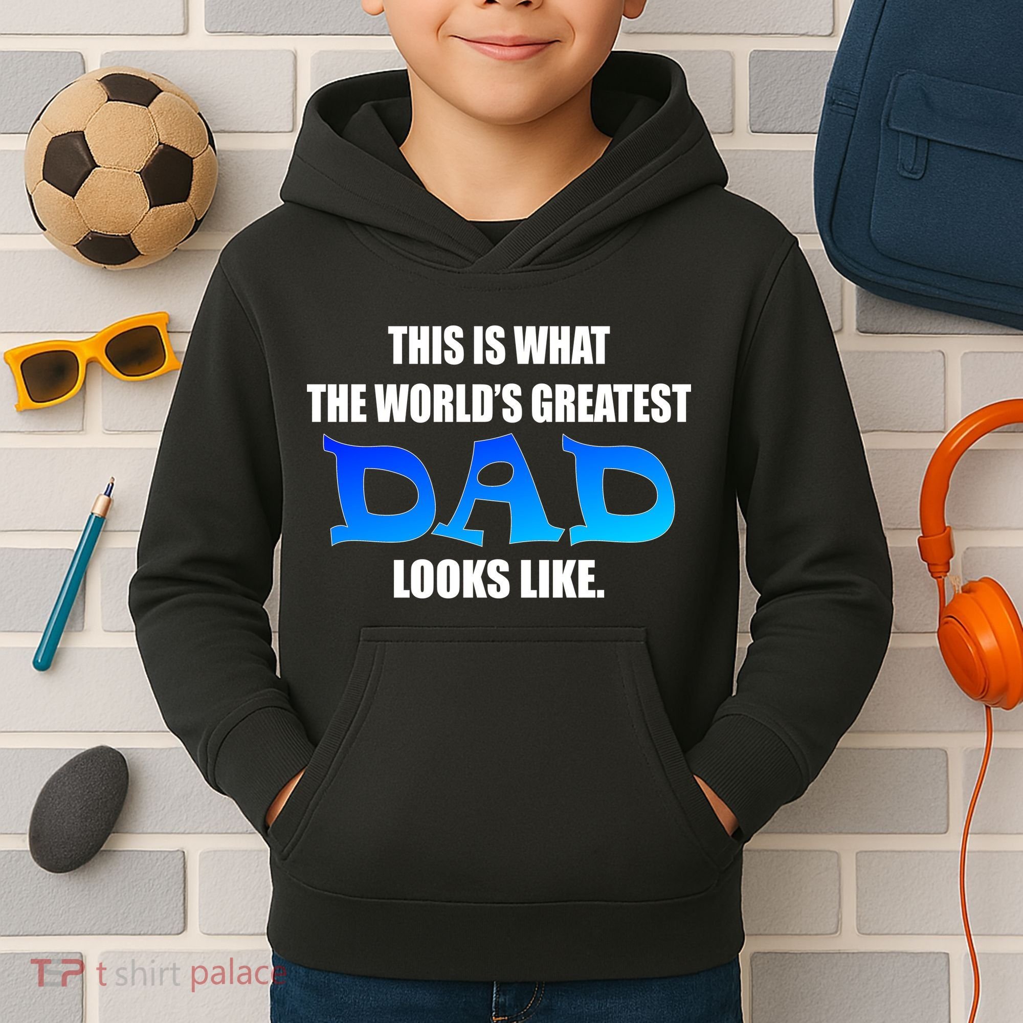 This Is What The World's Greatest Dad Looks Like Kids Hoodie