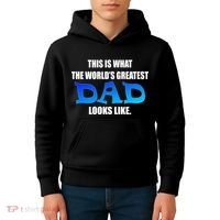 This Is What The World's Greatest Dad Looks Like Kids Hoodie thumb 4