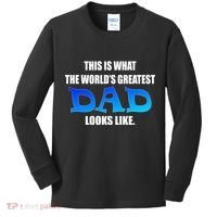 This Is What The World's Greatest Dad Looks Like Kids Long Sleeve Shirt thumb 0
