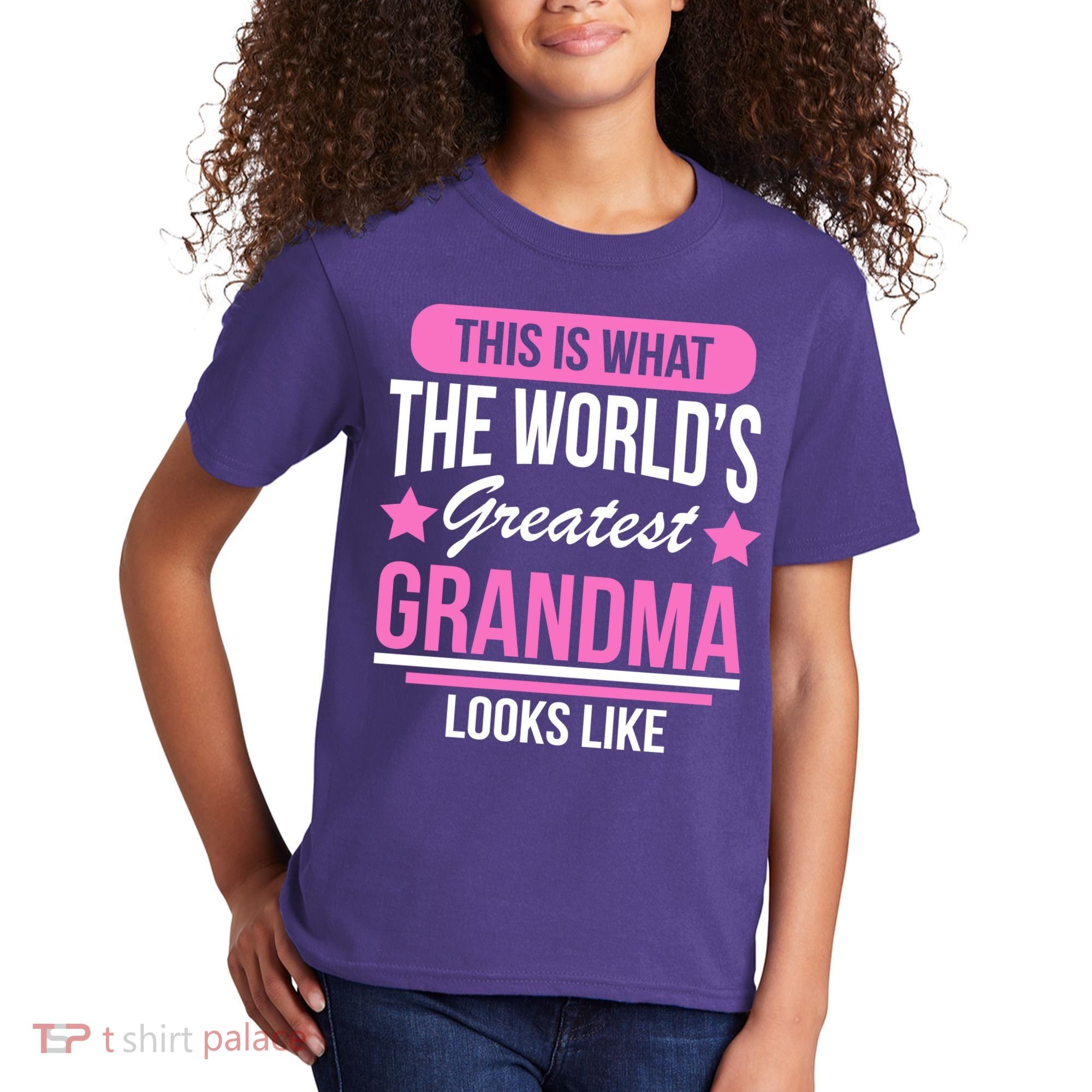 This Is What The Worlds Greatest Grandma Looks Like Kids T-Shirt